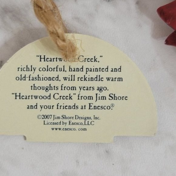 JIM SHORE HEARTWOOD CREEK SNOWMAN CHRISTMAS ORNAMENT  C113110 - Picture 3 of 4